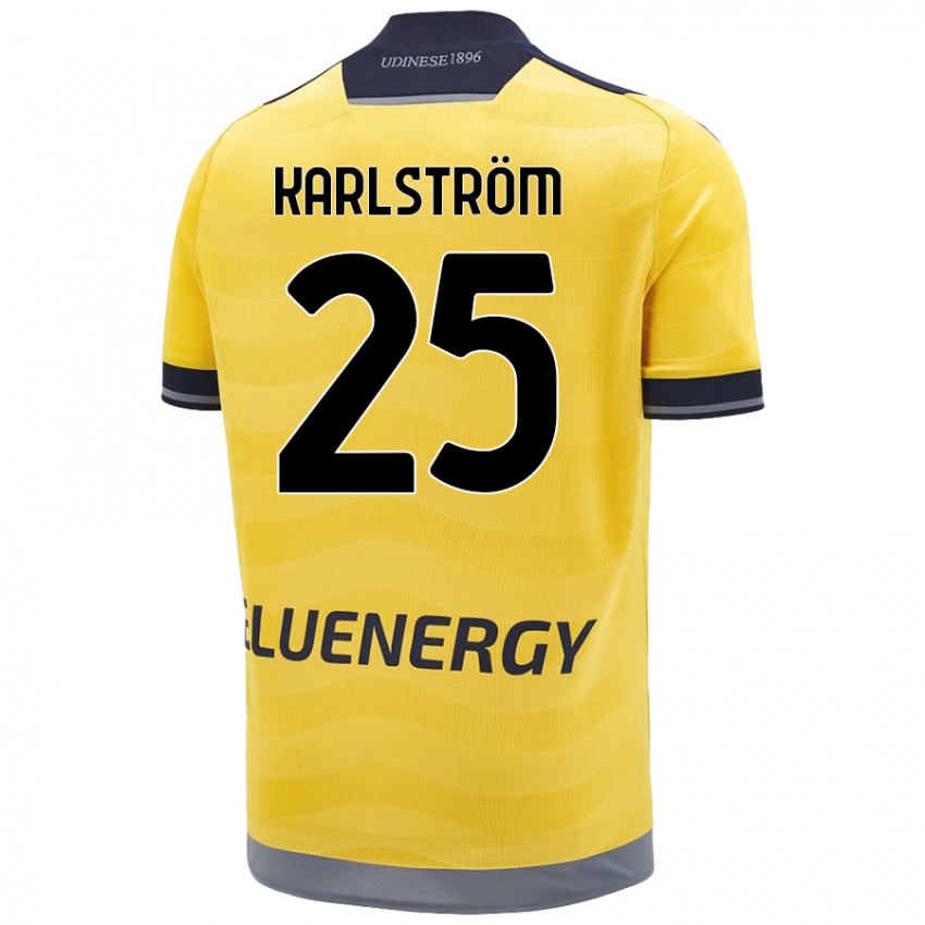 Mulher Camisola Jesper Karlström #25 Dourado Alternativa 2024/25 Camisa