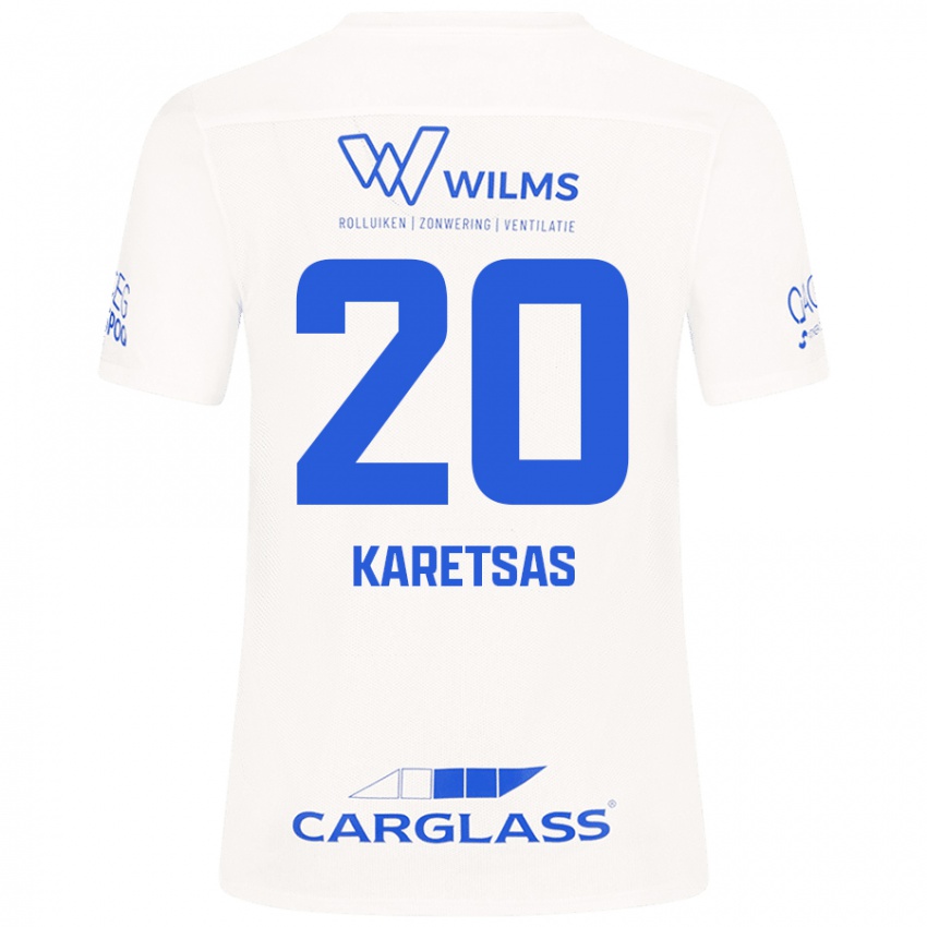 Mulher Camisola Konstantinos Karetsas #20 Branco Alternativa 2024/25 Camisa