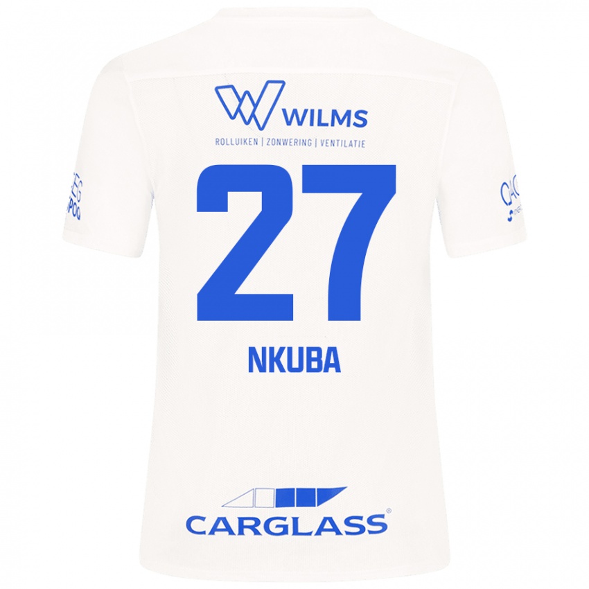 Mulher Camisola Ken Nkuba #27 Branco Alternativa 2024/25 Camisa