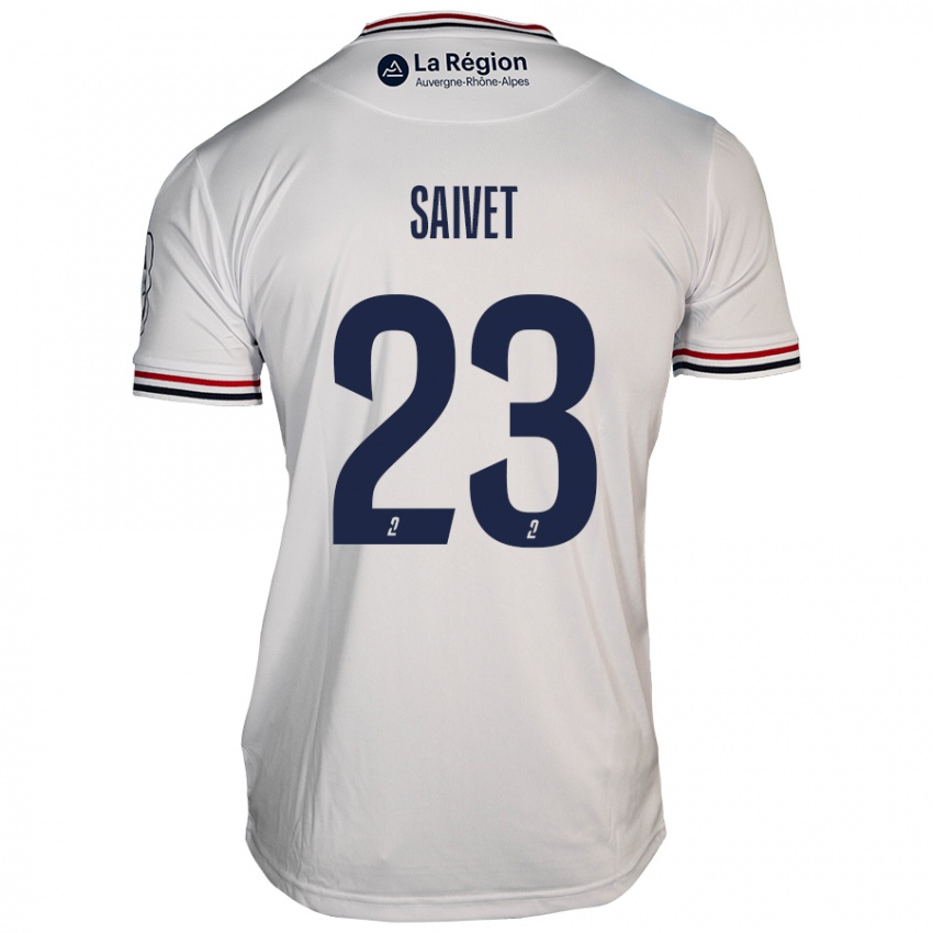 Mulher Camisola Henri Saivet #23 Branco Alternativa 2024/25 Camisa