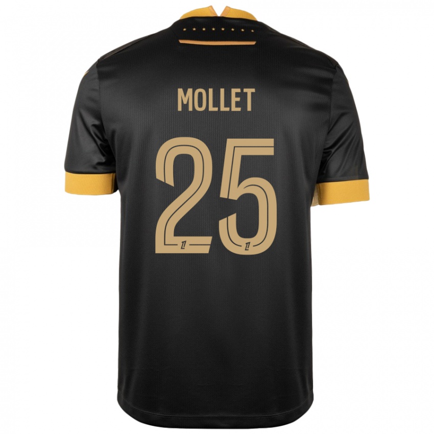 Mulher Camisola Florent Mollet #25 Castanho Preto Alternativa 2024/25 Camisa