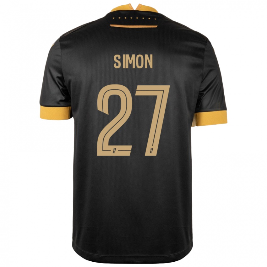 Mulher Camisola Moses Simon #27 Castanho Preto Alternativa 2024/25 Camisa