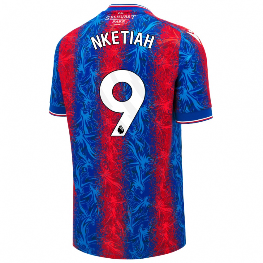 Criança Camisola Eddie Nketiah #9 Listras Azul Vermelha Principal 2024/25 Camisa