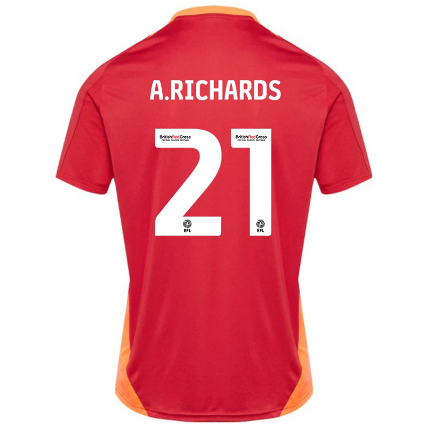 Criança Camisola Amani Richards #21 Azul Desligado Branco Alternativa 2024/25 Camisa