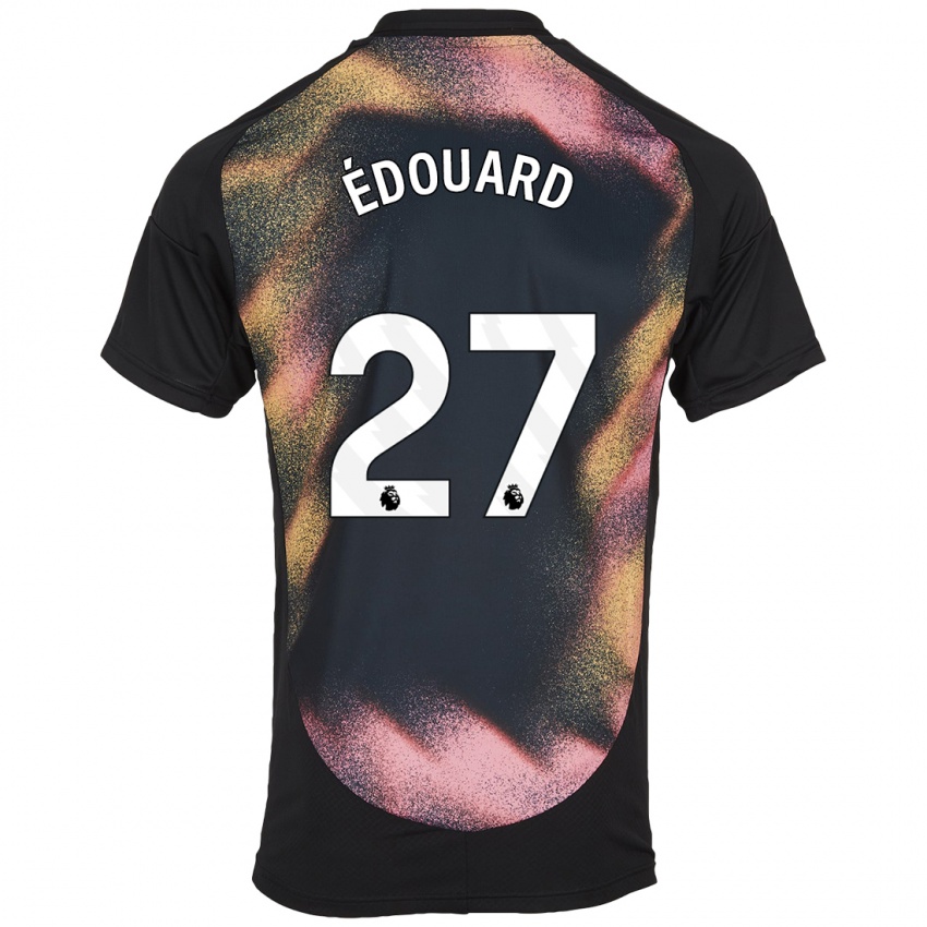 Criança Camisola Odsonne Edouard #27 Preto Branco Alternativa 2024/25 Camisa