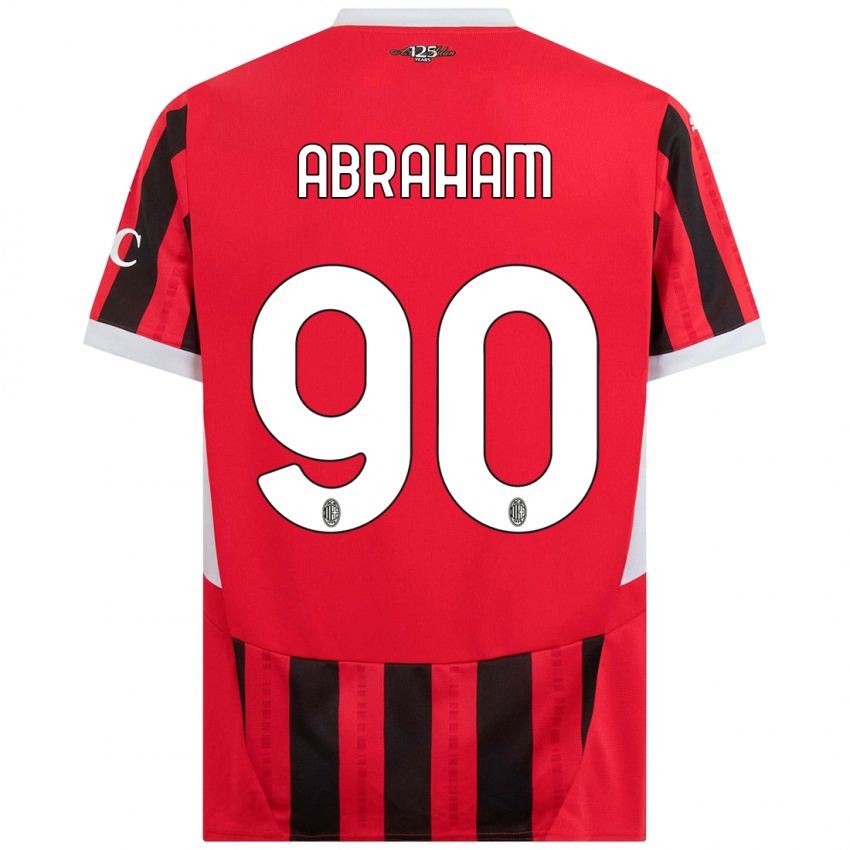 Criança Camisola Tammy Abraham #90 Vermelho Preto Principal 2024/25 Camisa