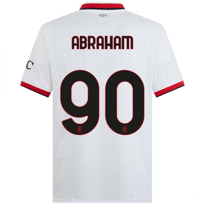 Criança Camisola Tammy Abraham #90 Branco Preto Vermelho Alternativa 2024/25 Camisa