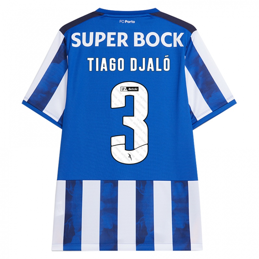 Homem Camisola Tiago Djalo #3 Azul Azul Principal 2024/25 Camisa