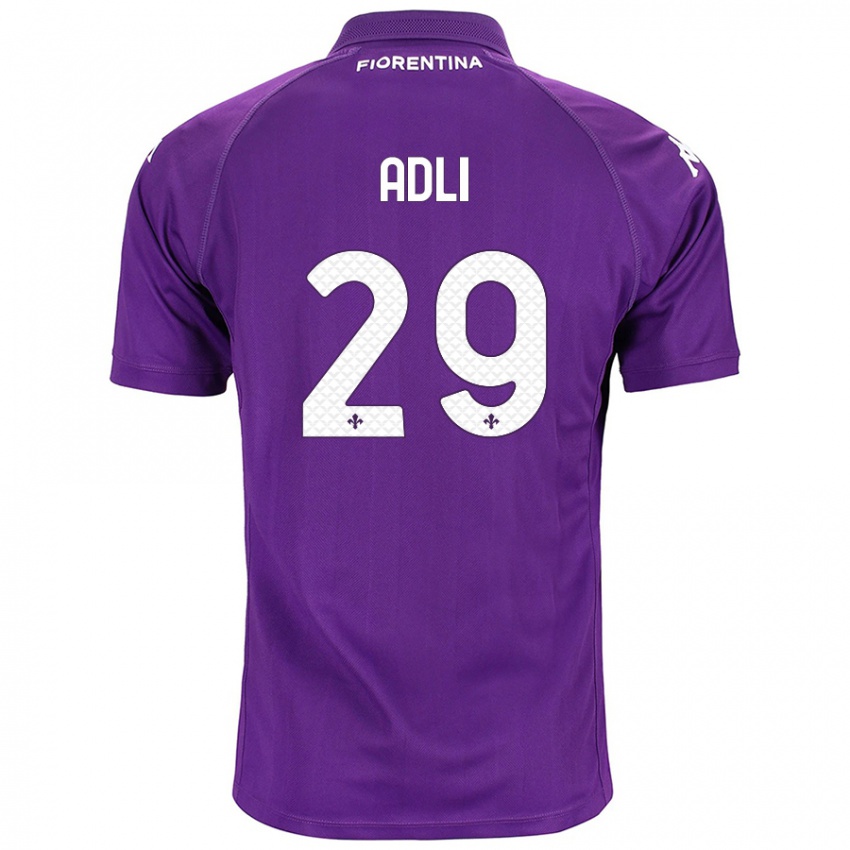 Homem Camisola Yacine Adli #29 Roxo Principal 2024/25 Camisa