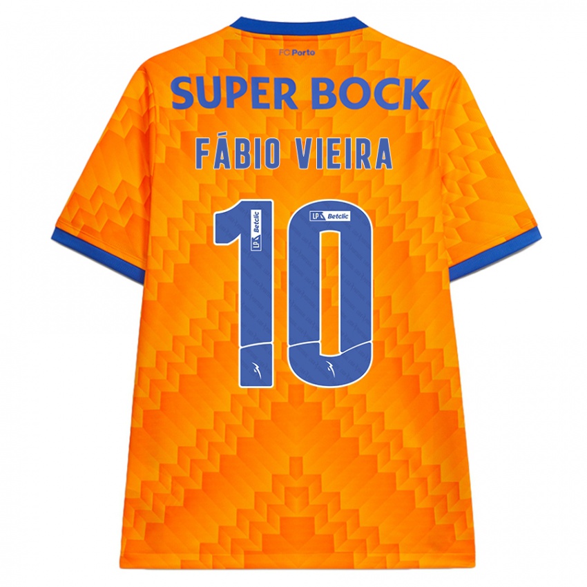 Homem Camisola Fábio Vieira #10 Laranja Alternativa 2024/25 Camisa