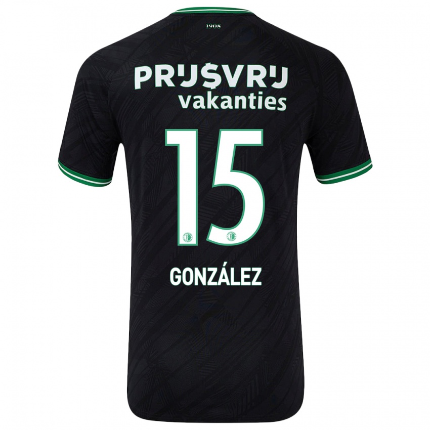 Homem Camisola Facundo González #15 Verde Preto Alternativa 2024/25 Camisa