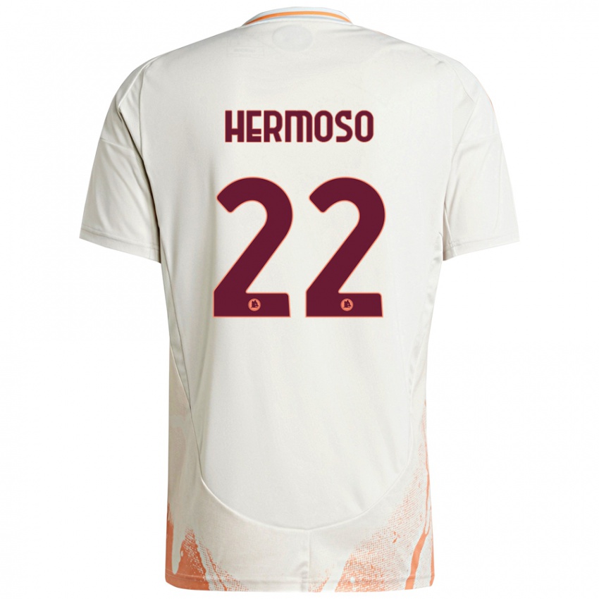 Homem Camisola Mario Hermoso #22 Creme Branco Laranja Alternativa 2024/25 Camisa