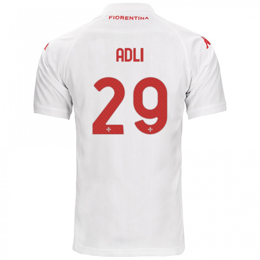 Homem Camisola Yacine Adli #29 Branco Alternativa 2024/25 Camisa