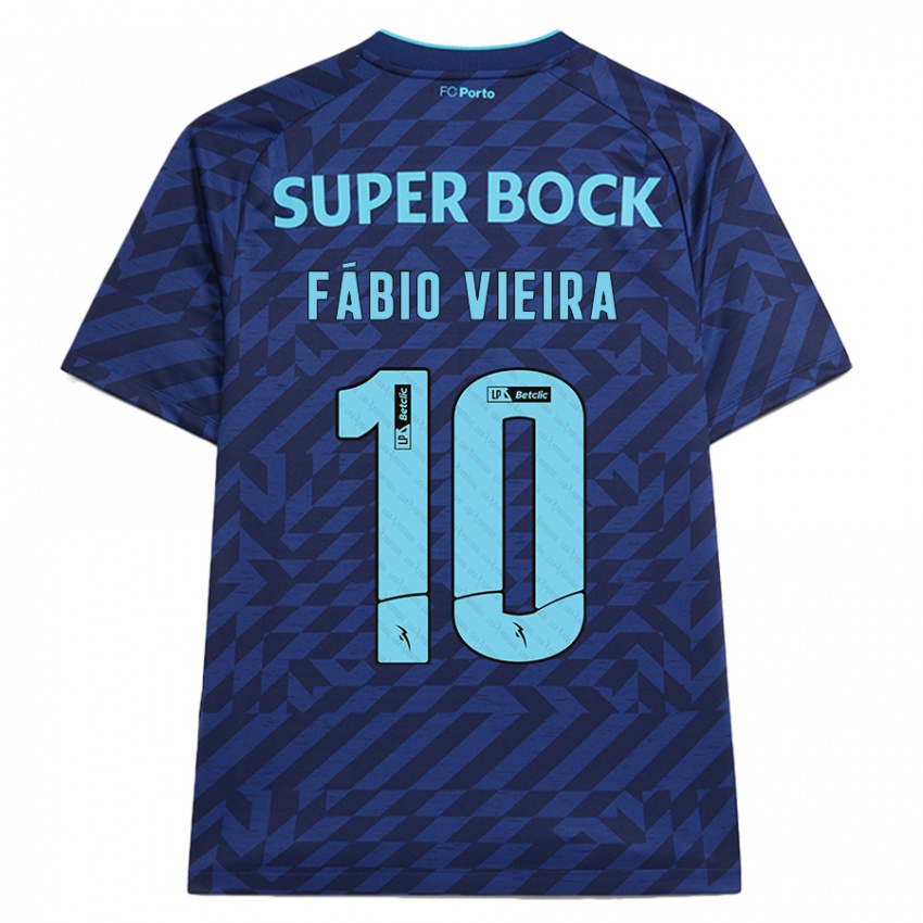 Homem Camisola Fabio Vieira #10 Azul-Marinho Terceiro 2024/25 Camisa