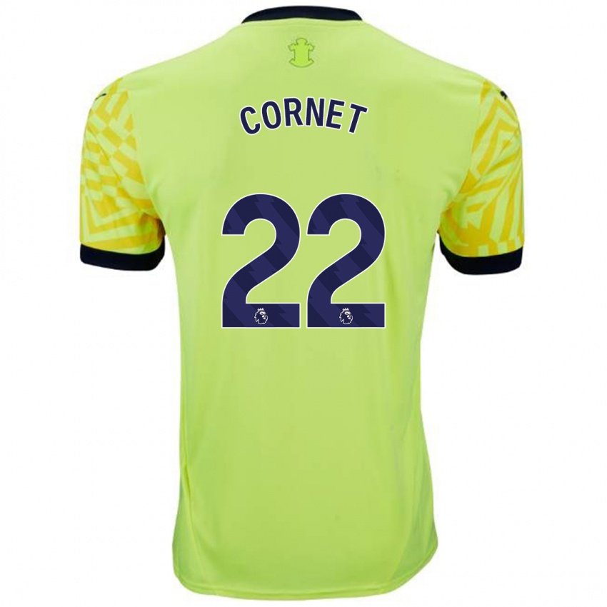 Homem Camisola Maxwel Cornet #22 Amarelo Alternativa 2024/25 Camisa