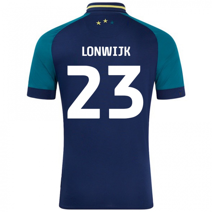 Homem Camisola Nigel Lonwijk #23 Verde Da Marinha Verde Alternativa 2024/25 Camisa