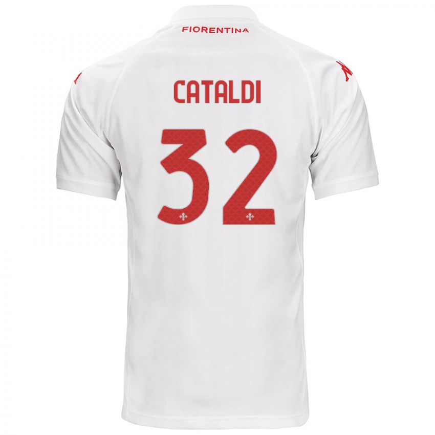 Homem Camisola Danilo Cataldi #32 Branco Alternativa 2024/25 Camisa