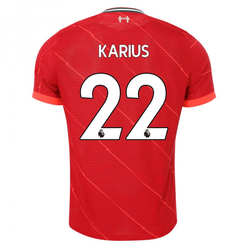 Mulher Camisola Loris Karius #22 Vermelho Principal 2021/22 Camisa
