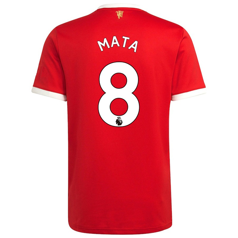 Mulher Camisola Juan Mata #8 Vermelho Principal 2021/22 Camisa