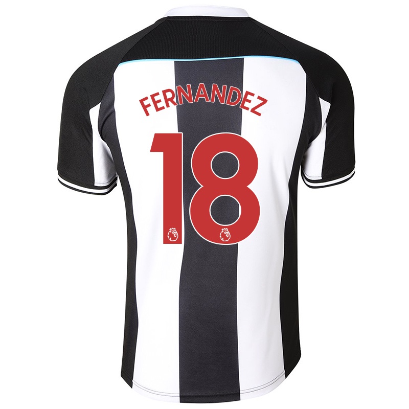 Mulher Camisola Federico Fernandez #18 Branco Preto Principal 2021/22 Camisa