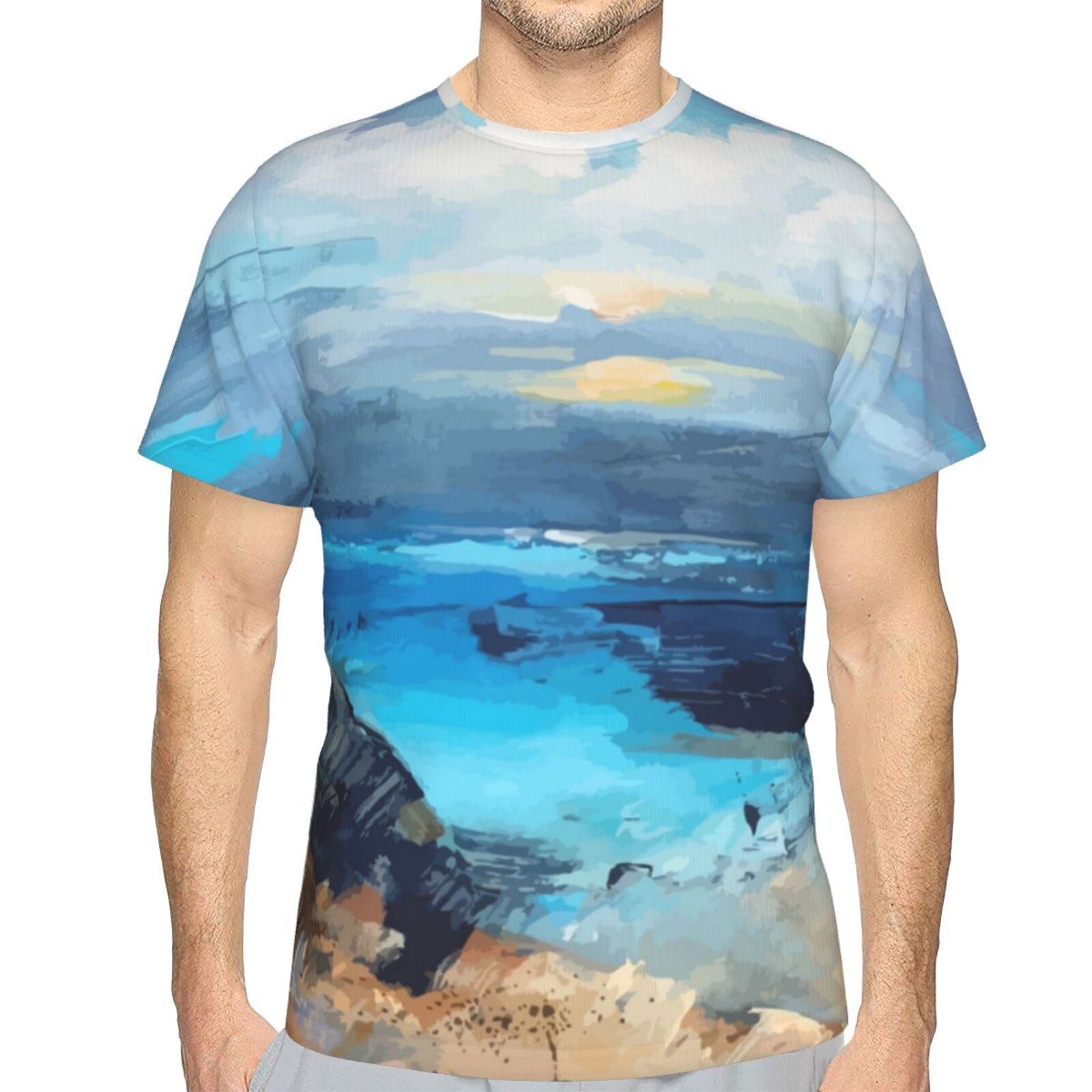 Camiseta Clássica Small Bay Elementos De Pintura