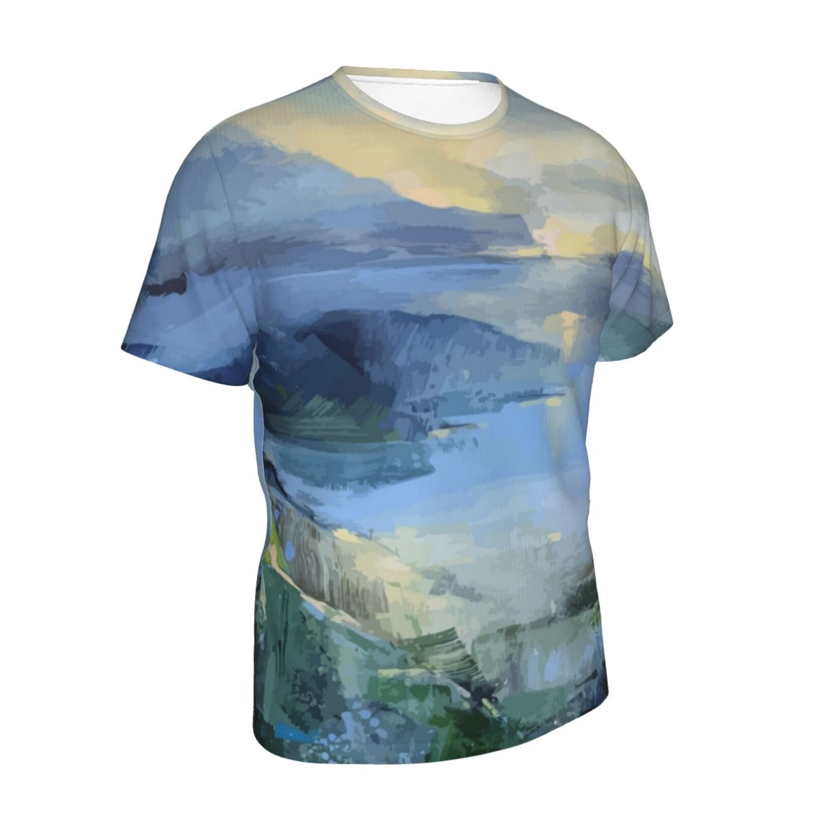 Camiseta Clássica Do Calm Sea Elementos De Pintura