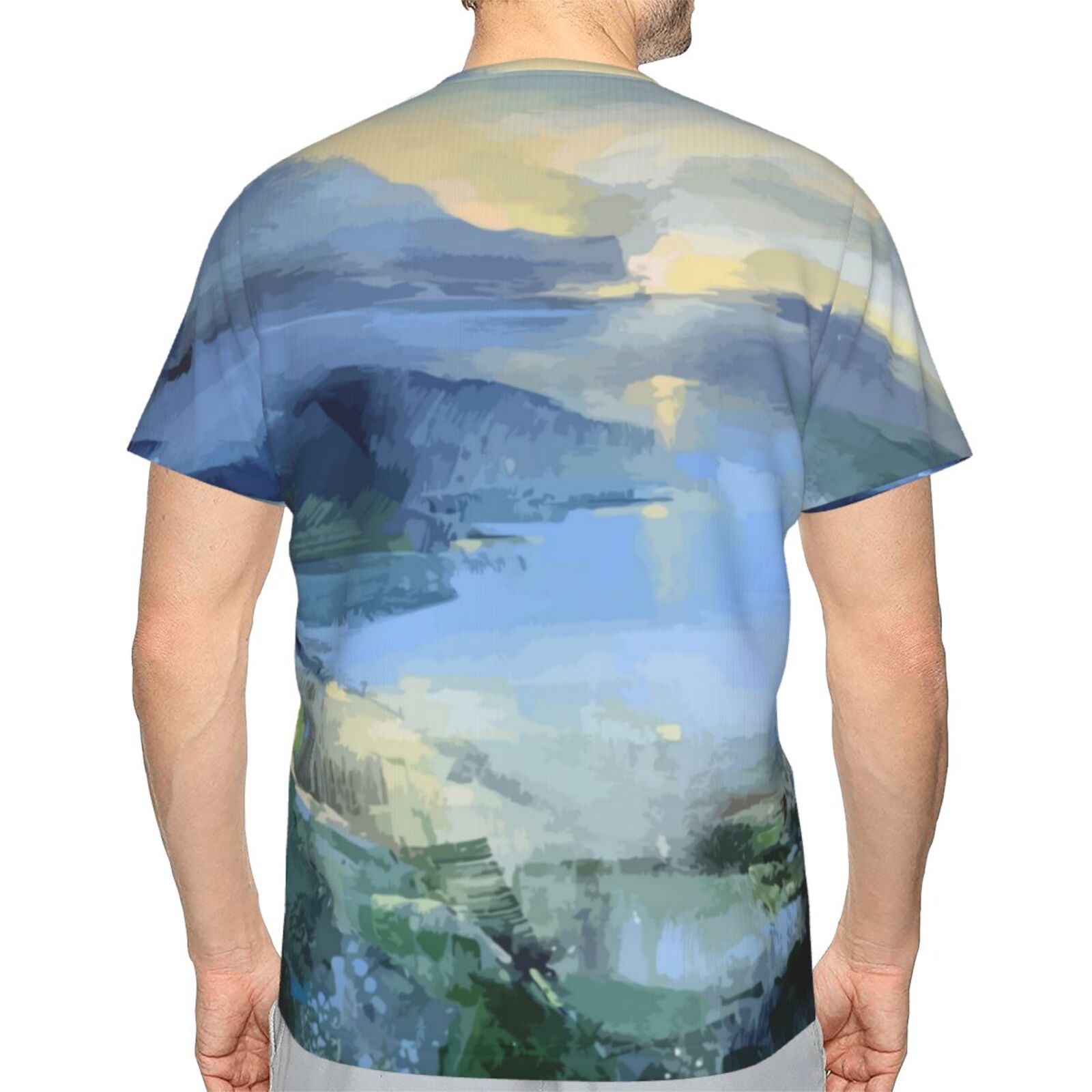 Camiseta Clássica Do Calm Sea Elementos De Pintura