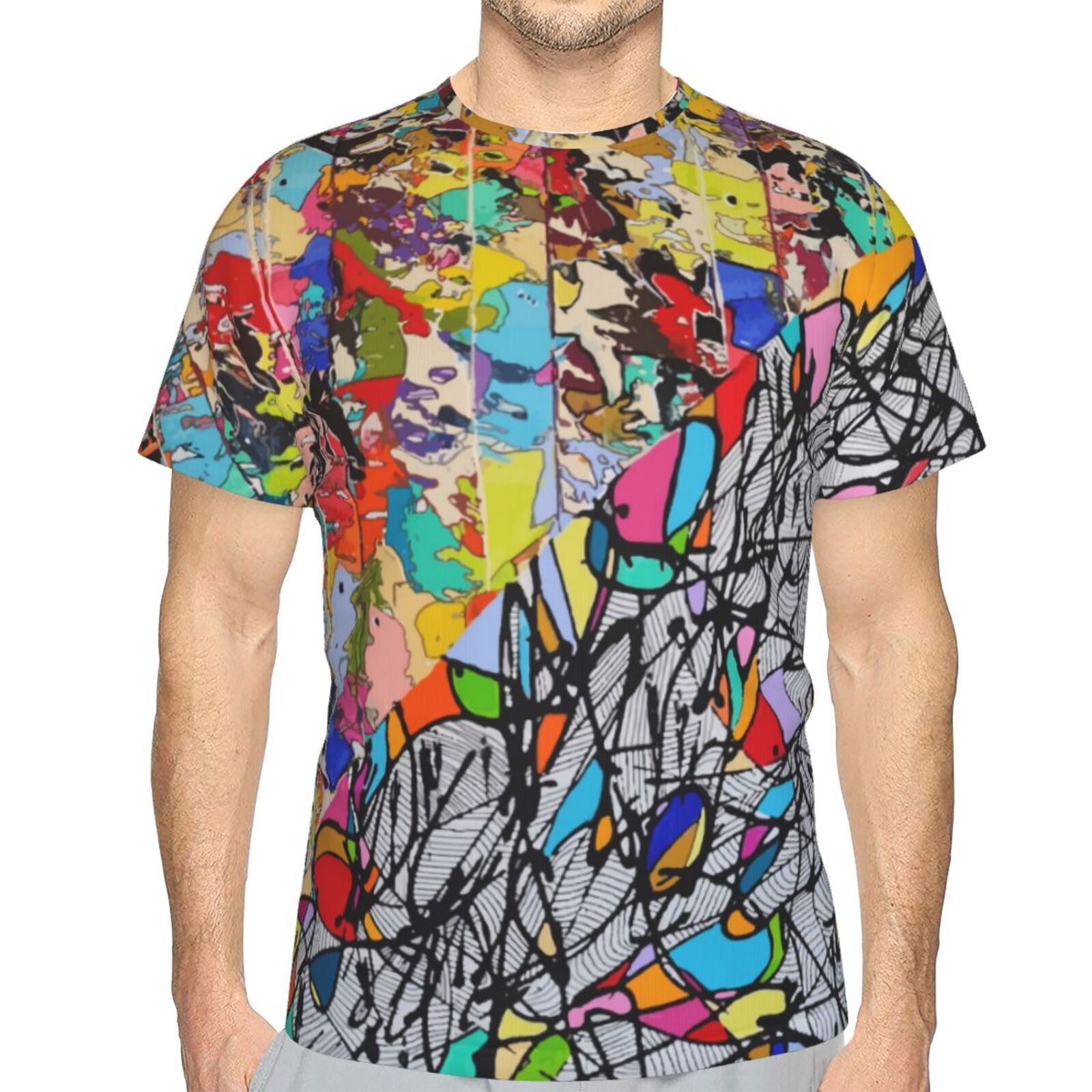 Camiseta Clássica Do Si Josais Elementos De Pintura