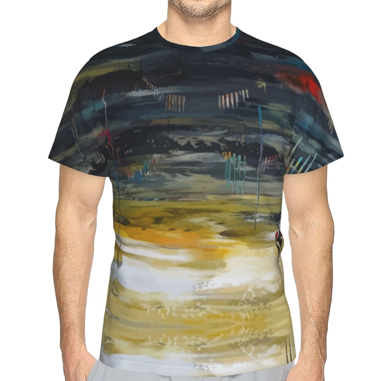 Camiseta Clássica Les Nuits De Braseros Elementos De Pintura