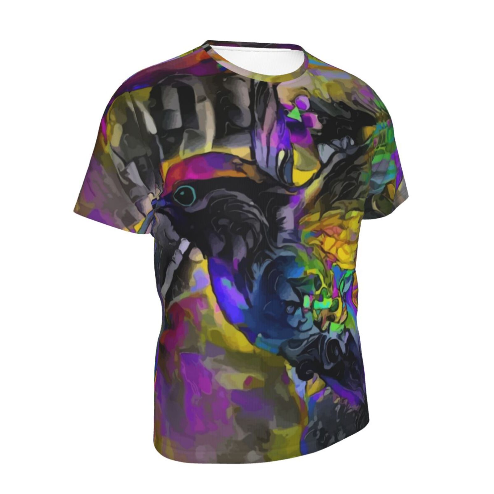 Camiseta Clássica Colibri Technicolor Elementos De Mídia Mista