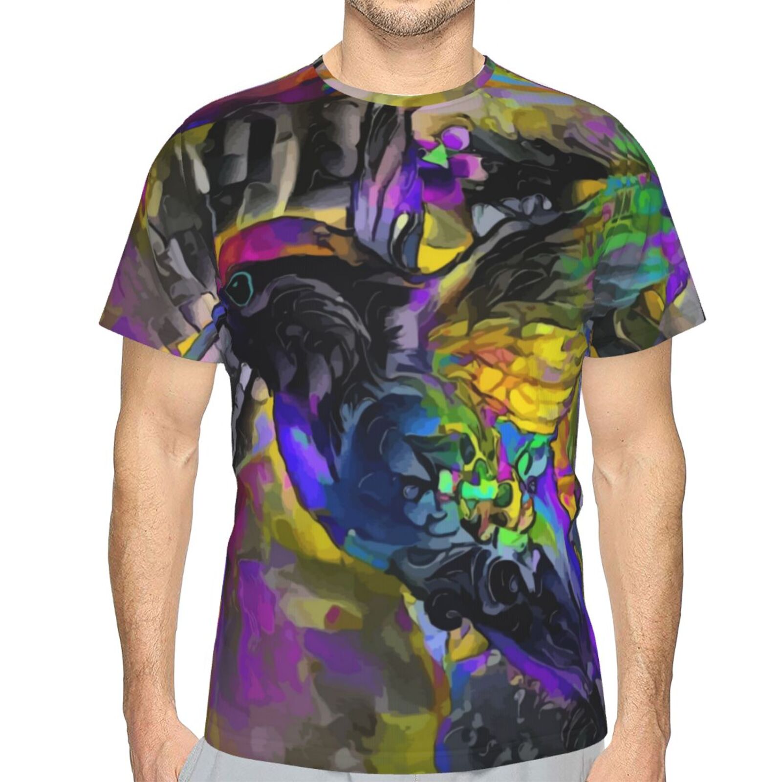 Camiseta Clássica Colibri Technicolor Elementos De Mídia Mista