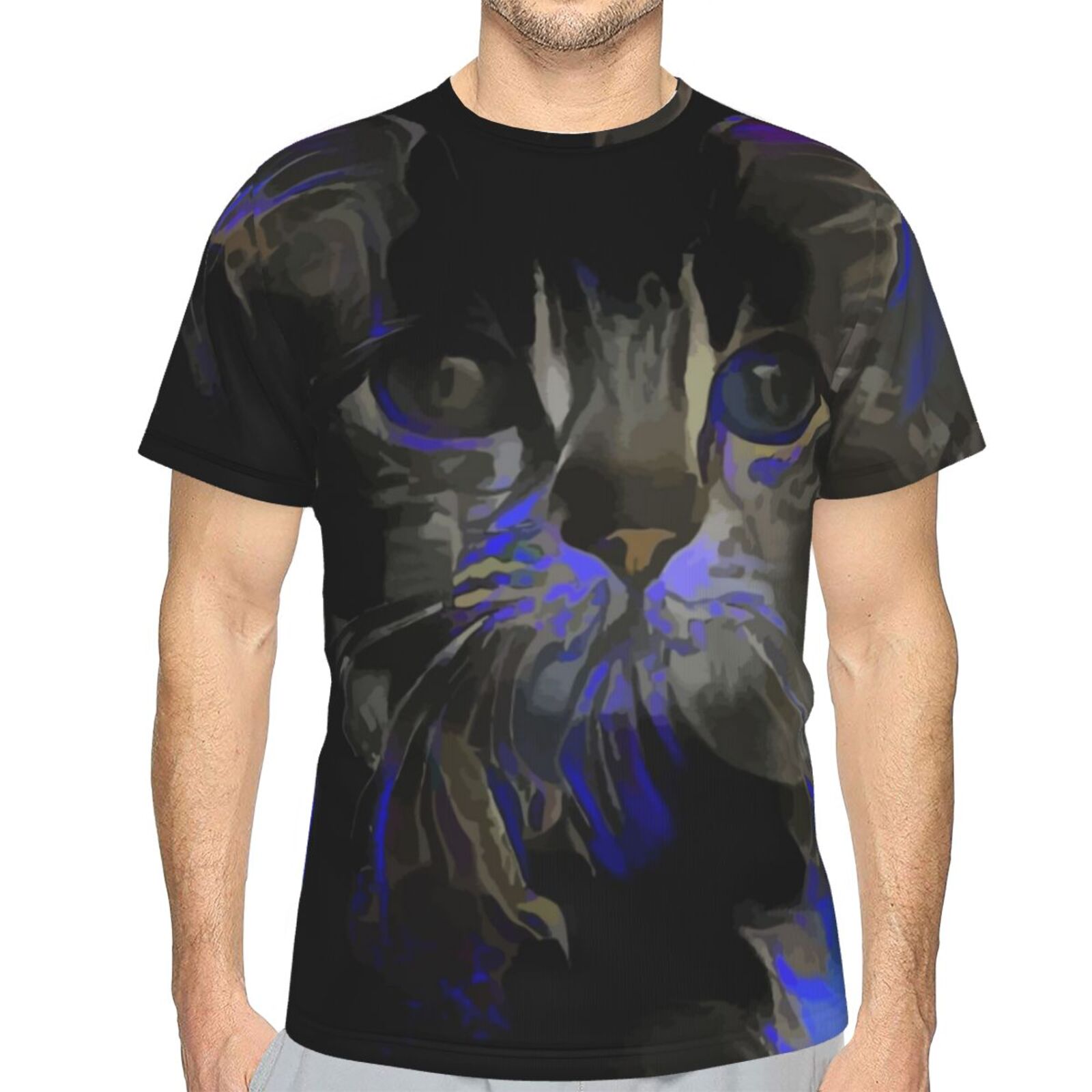 Camiseta Clássica Rozane Gato Elementos De Mídia Mista