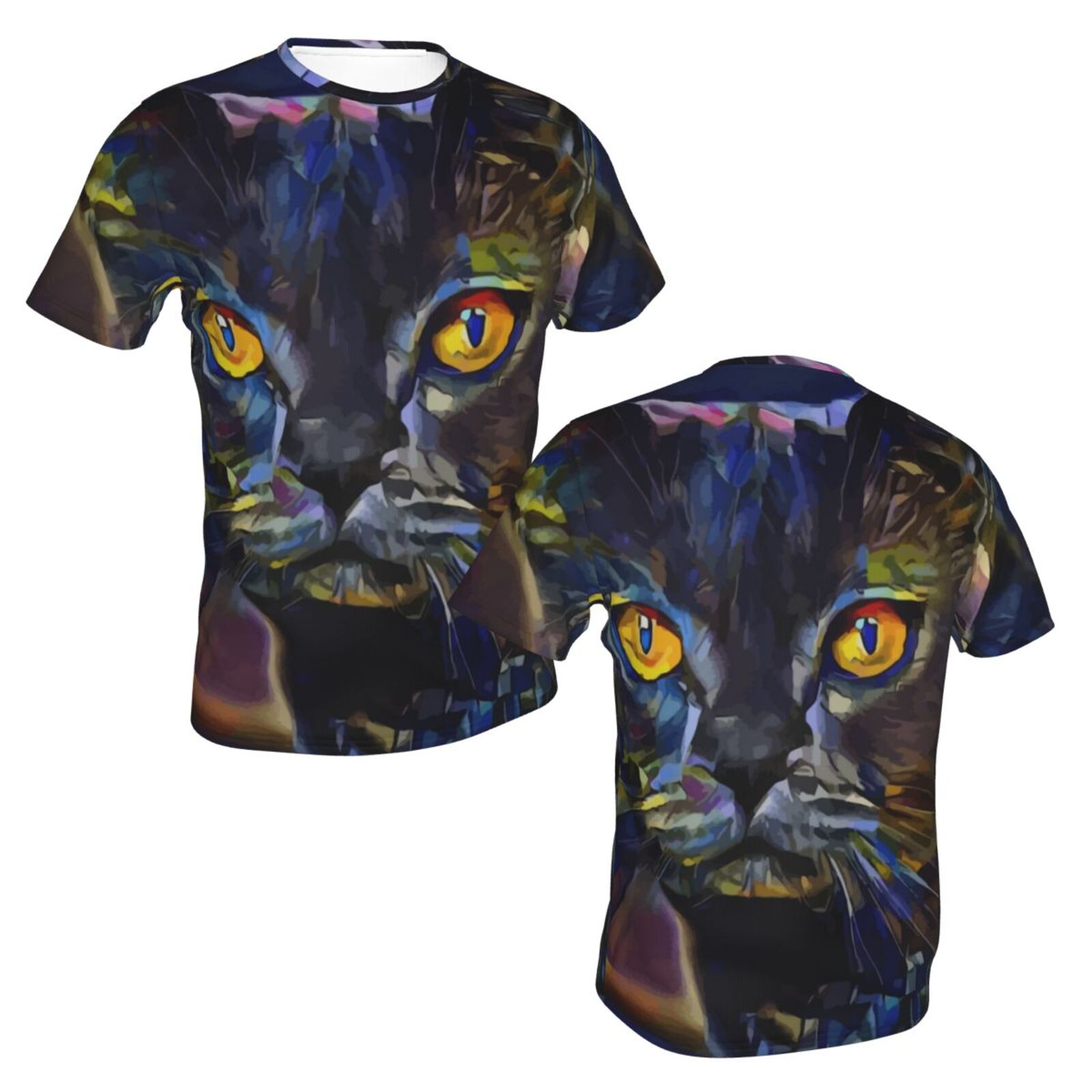 Camiseta Clássica Tango Gato Elementos De Mídia Mista