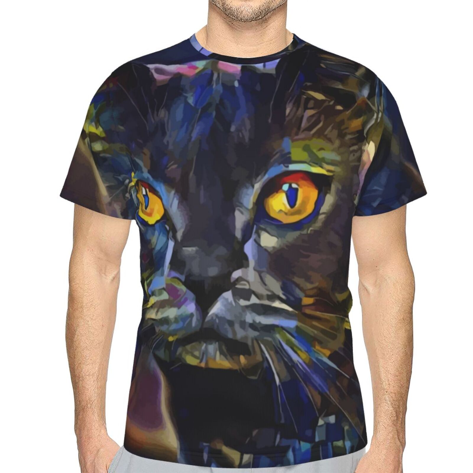 Camiseta Clássica Tango Gato Elementos De Mídia Mista