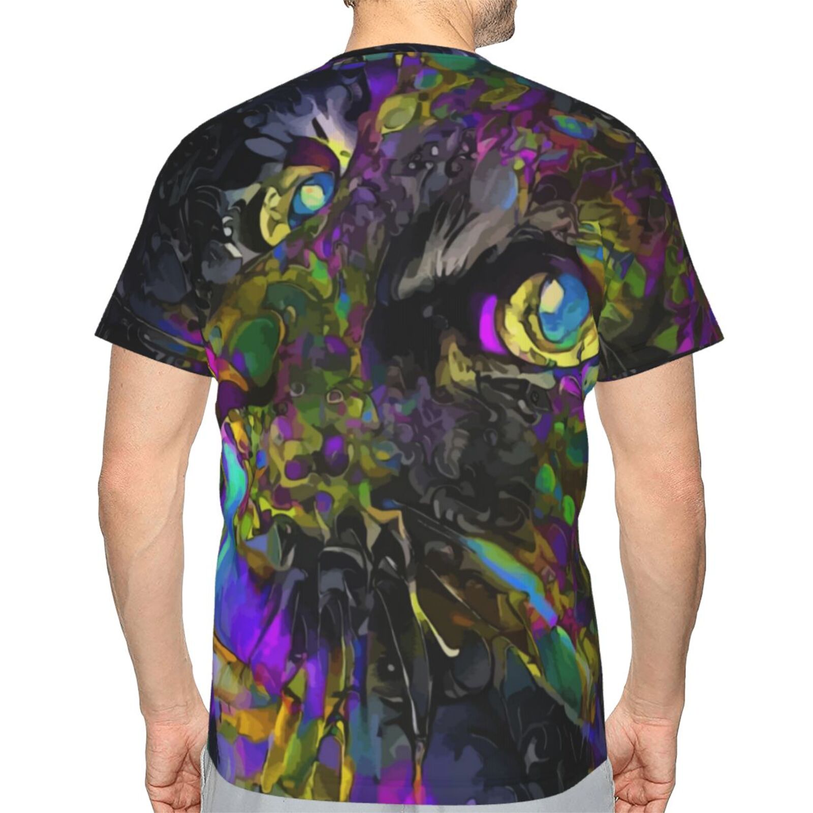 Camiseta Clássica Talisman Gato Elementos De Mídia Mista