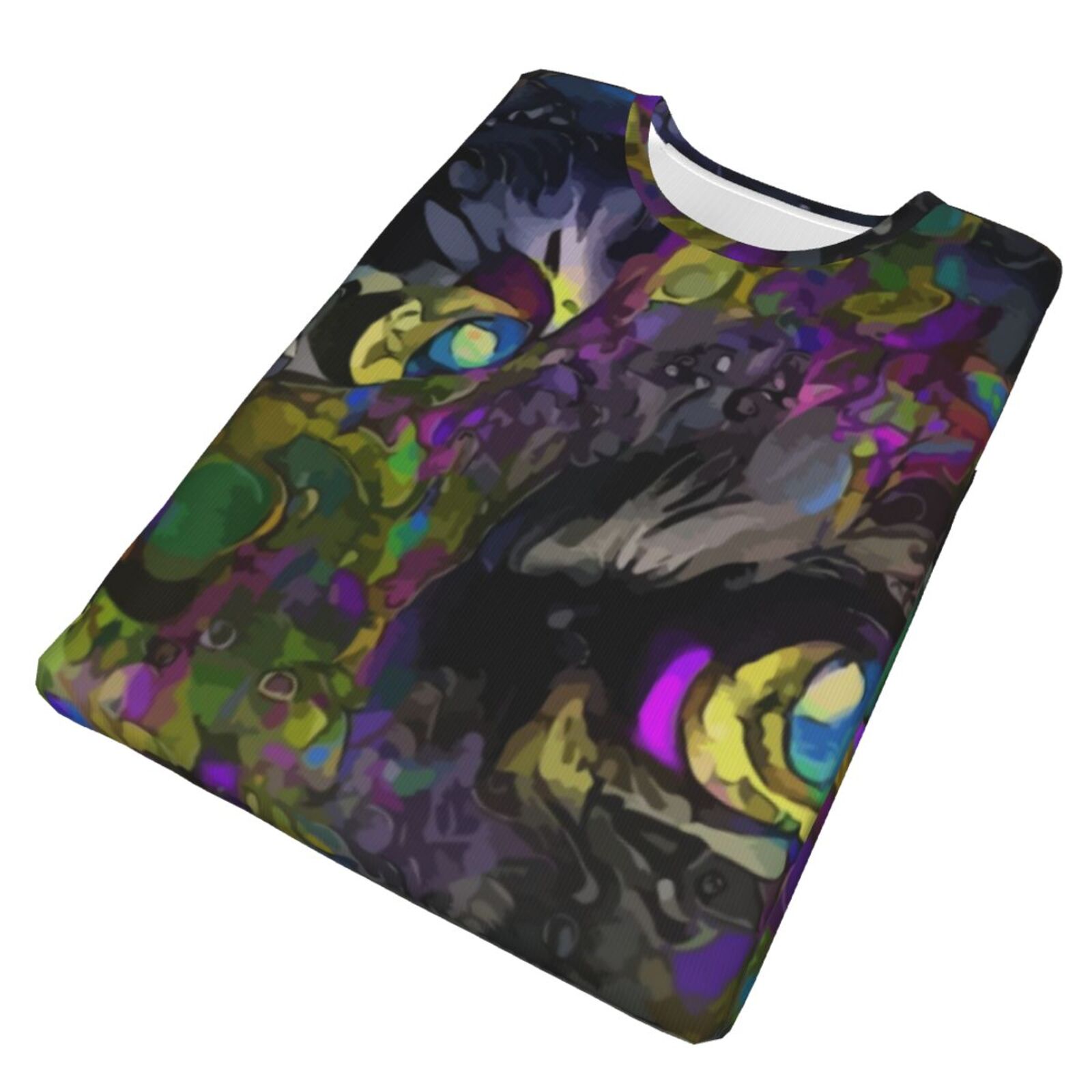 Camiseta Clássica Talisman Gato Elementos De Mídia Mista