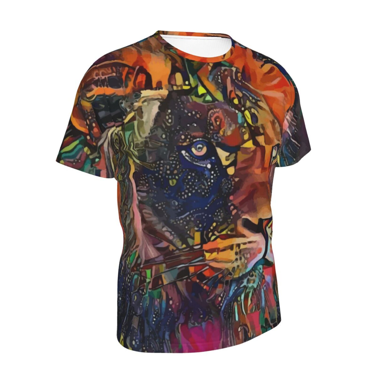 Camiseta Clássica Nirkos Lion Elementos De Mídia Mista