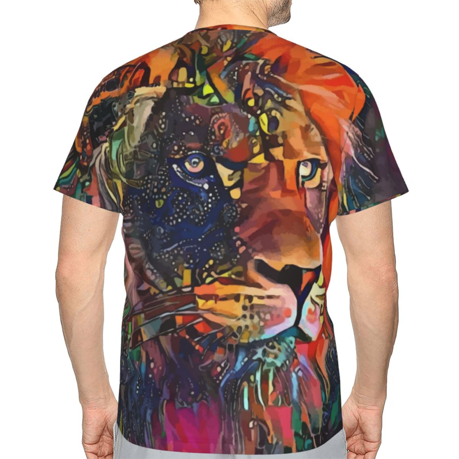 Camiseta Clássica Nirkos Lion Elementos De Mídia Mista