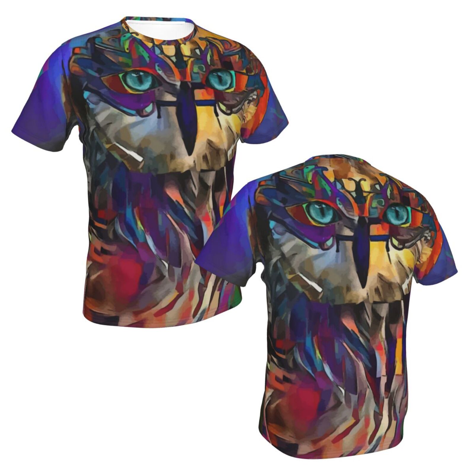 Camiseta Clássica Chaman Owl Elementos De Mídia Mista