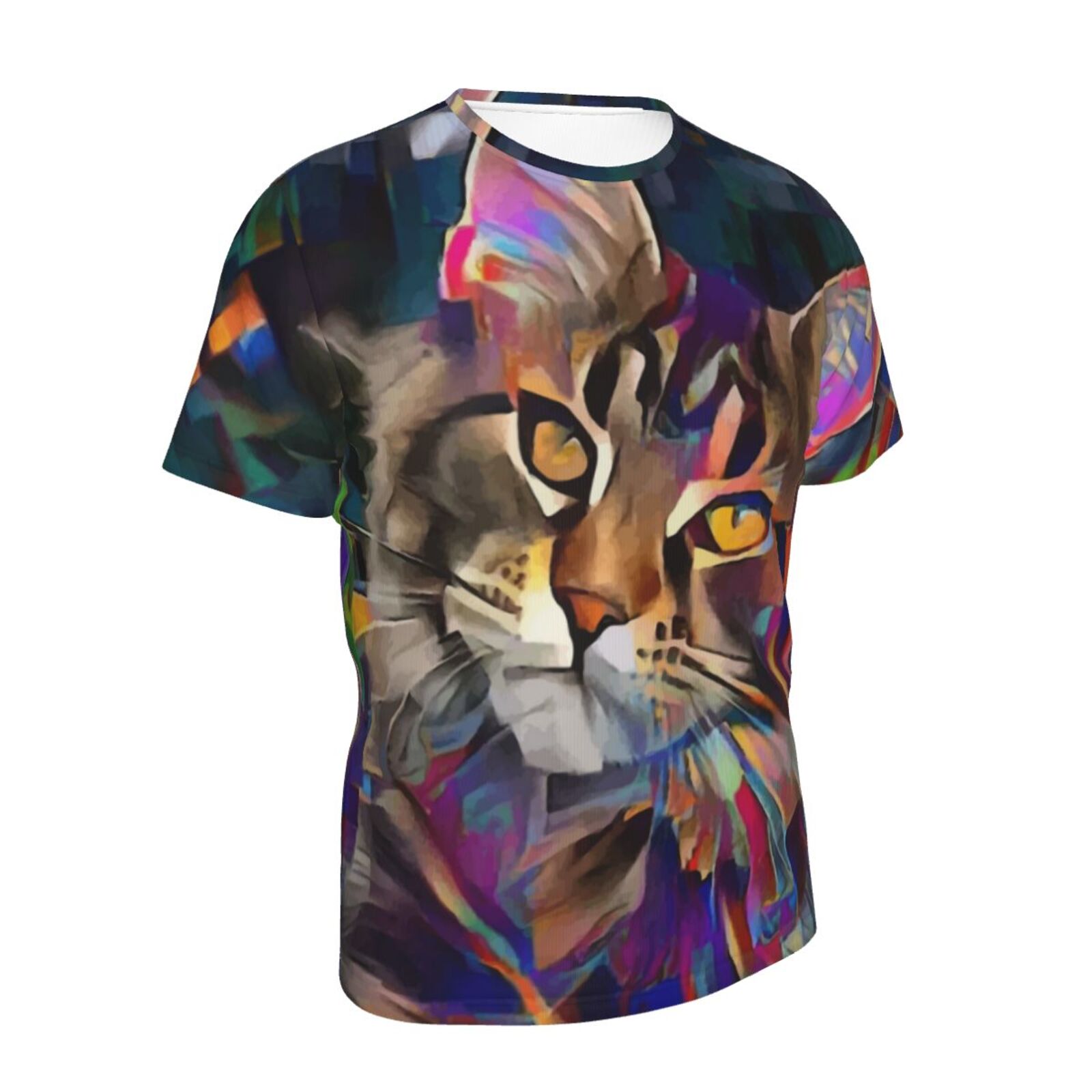 Camiseta Clássica Lazzy Gato Elementos De Mídia Mista