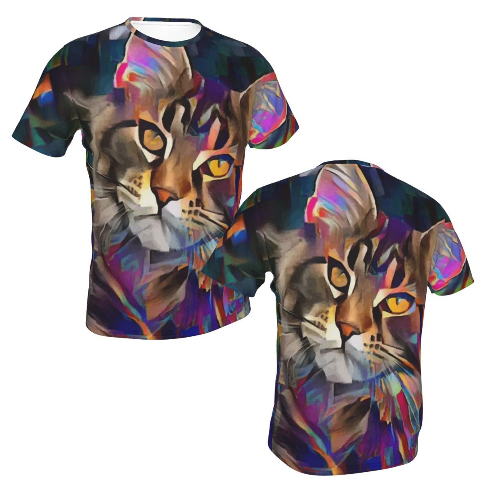 Camiseta Clássica Lazzy Gato Elementos De Mídia Mista