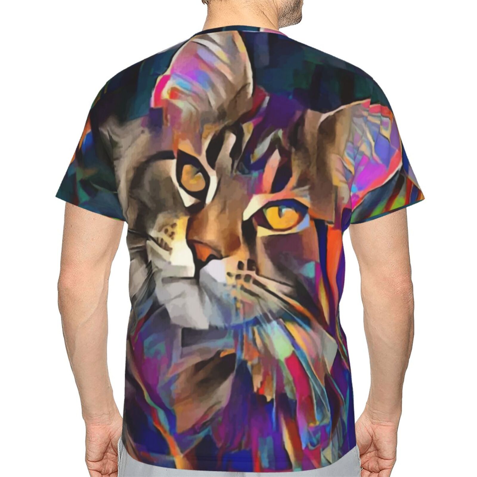 Camiseta Clássica Lazzy Gato Elementos De Mídia Mista