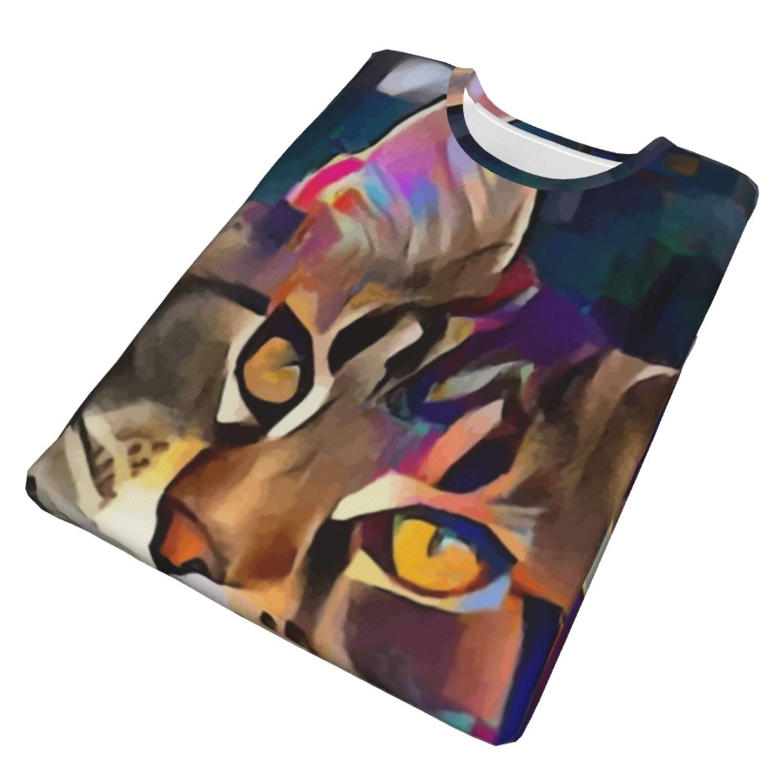 Camiseta Clássica Lazzy Gato Elementos De Mídia Mista