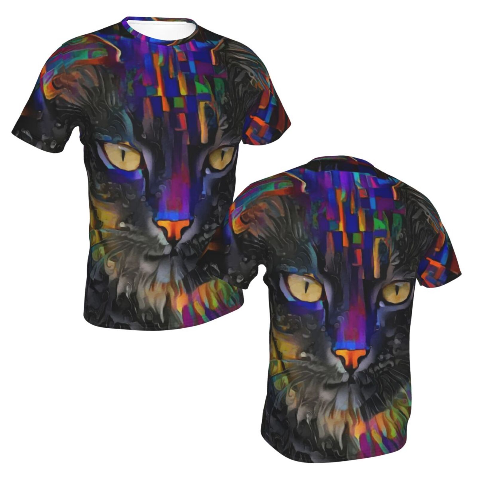 Camiseta Clássica Camilo Gato Elementos De Mídia Mista