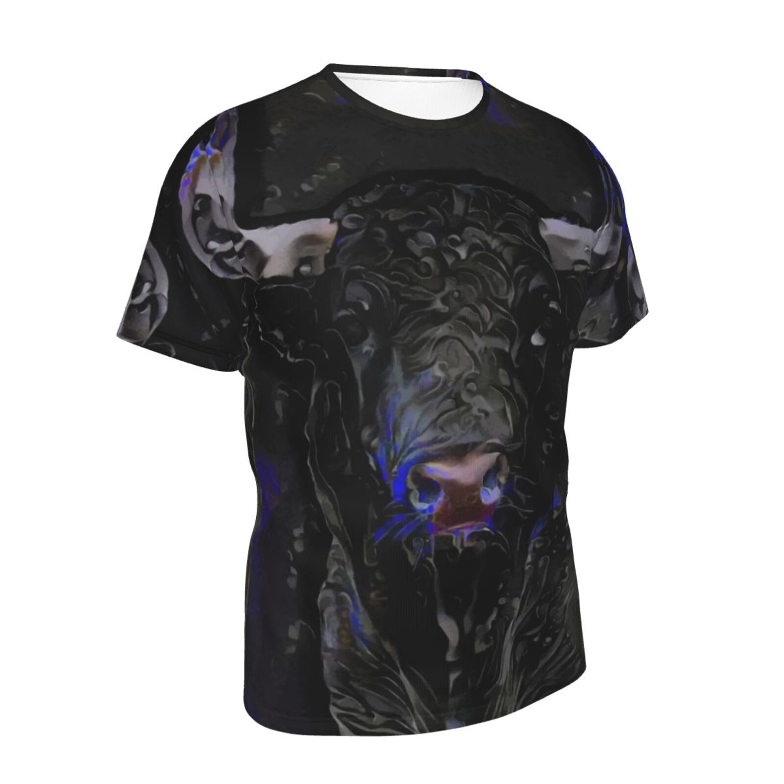 Camiseta Clássica Sombra Bull Elementos De Mídia Mista