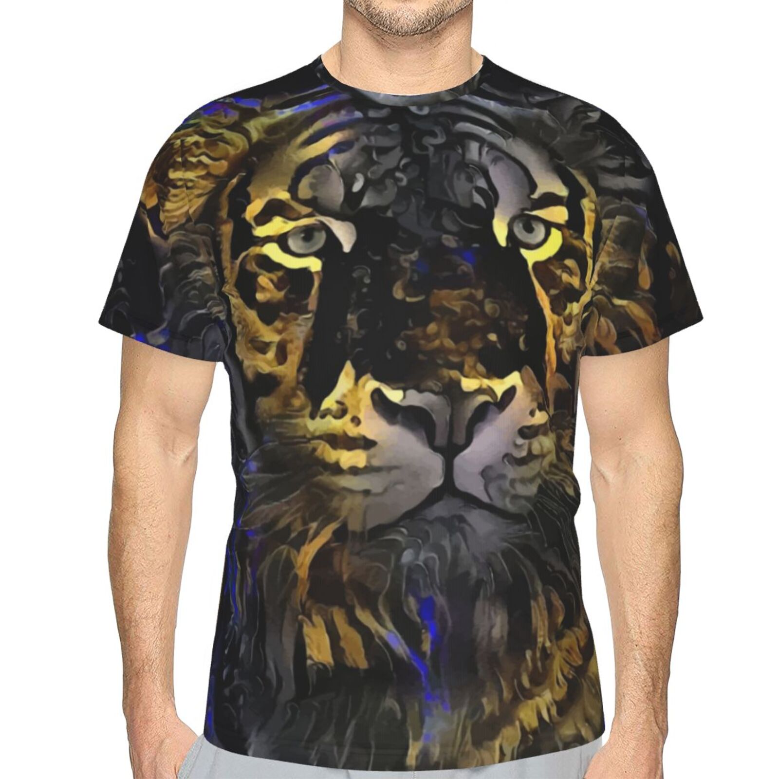 Camiseta Clássica Tigermoon 2021 Elementos De Mídia Mista