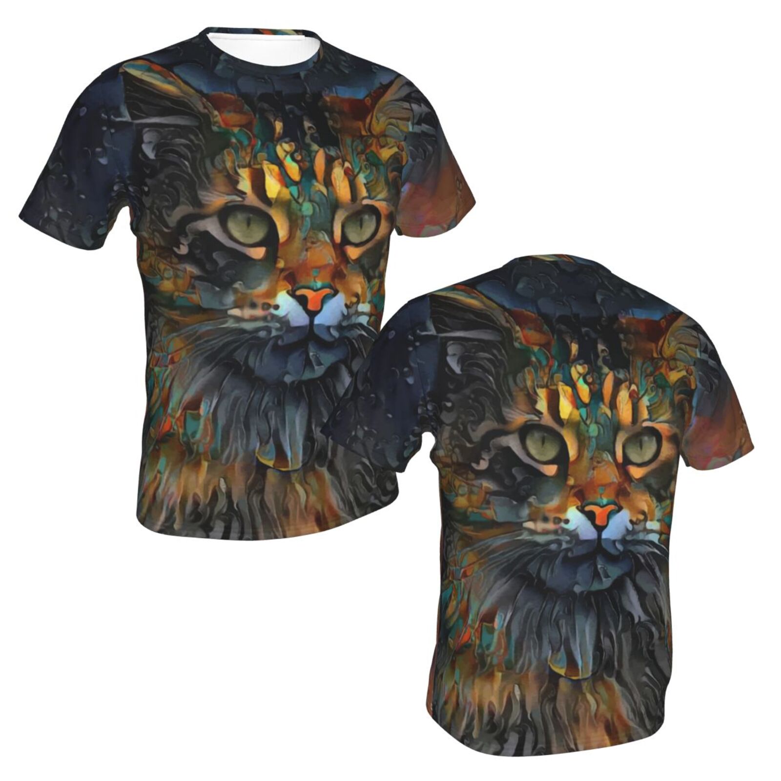 Camiseta Clássica Samson Jr. Gato Elementos De Mídia Mista