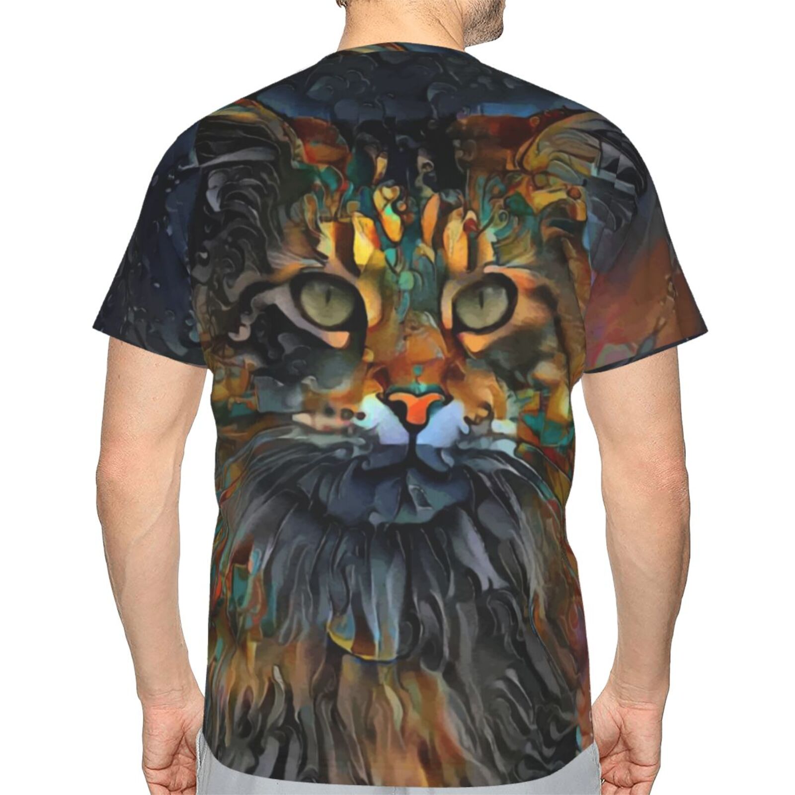 Camiseta Clássica Samson Jr. Gato Elementos De Mídia Mista