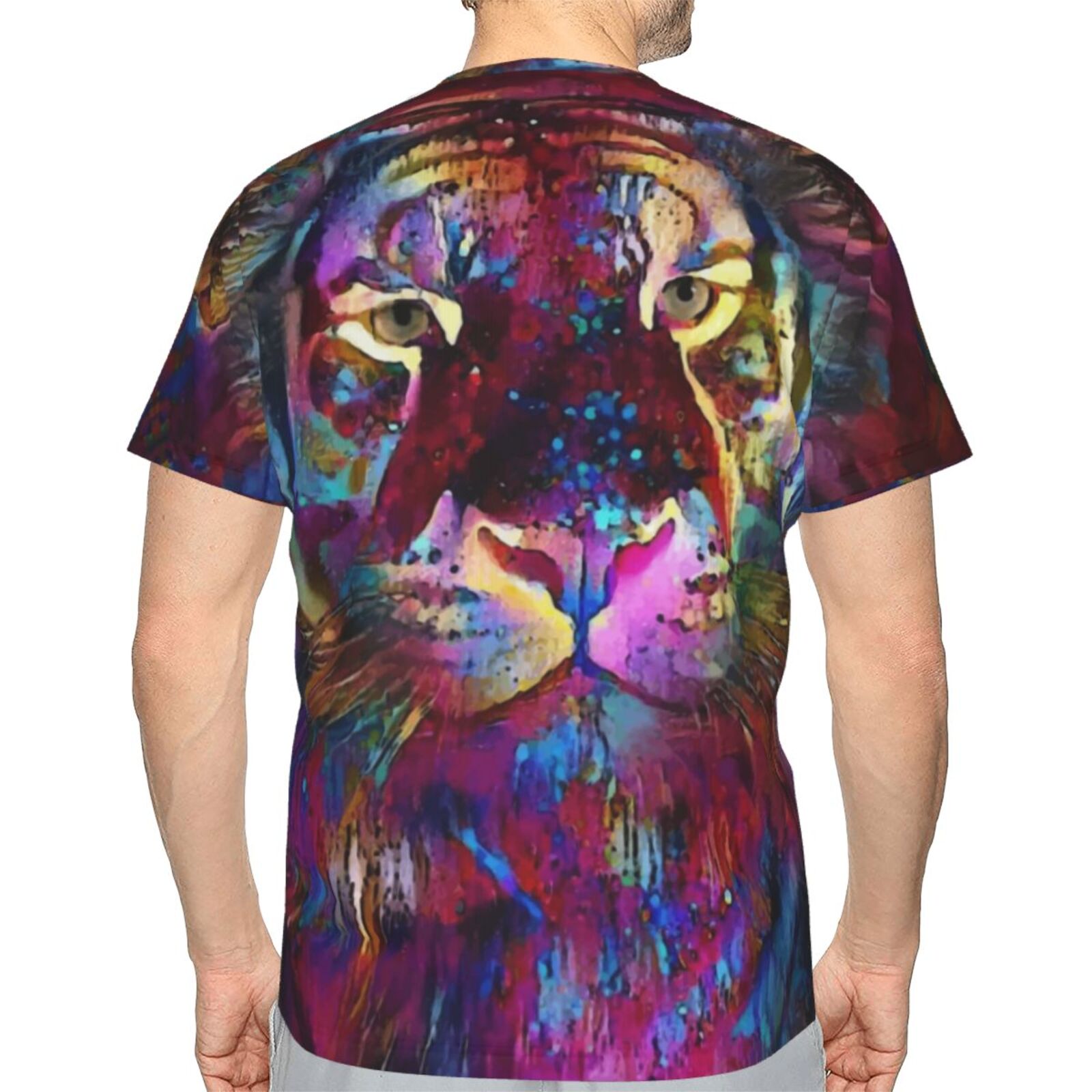 Camiseta Clássica Manjy Tigre Elementos De Mídia Mista