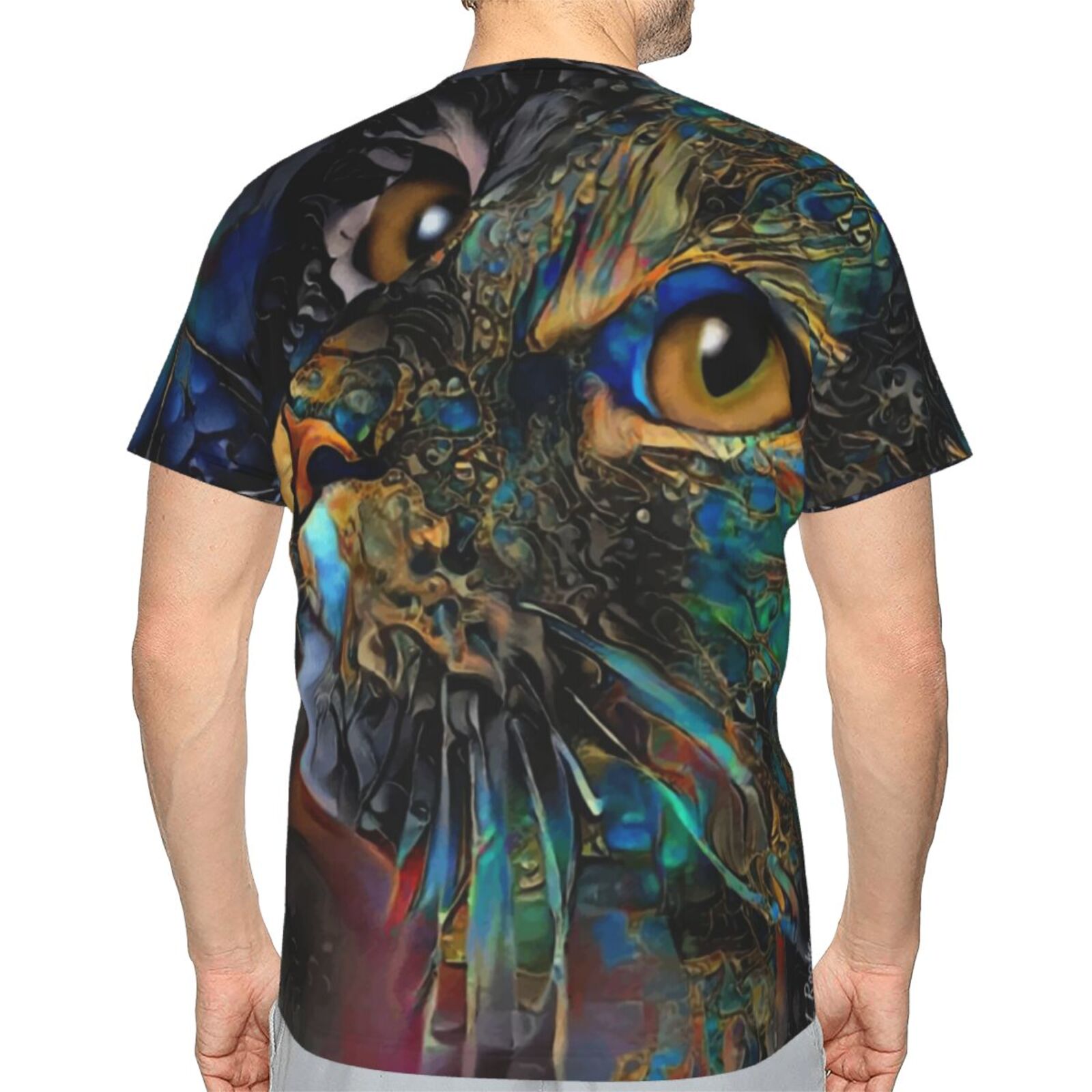 Camiseta Clássica Ariel Gato Elementos De Mídia Mista